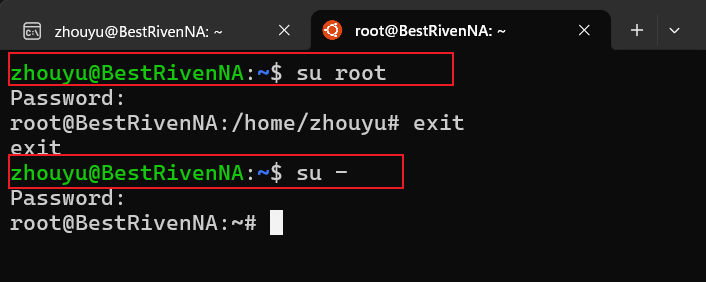 登录root用户的方式
